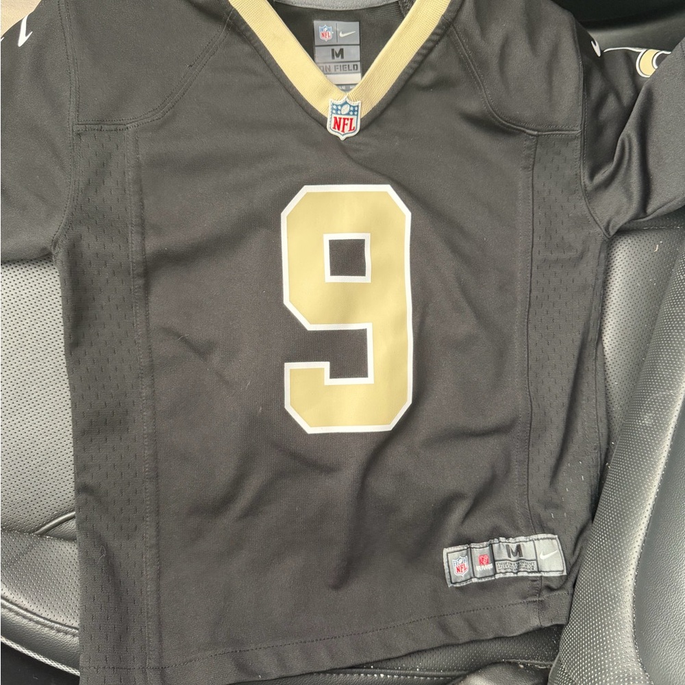 NFL Kids Black and Gold #9 Jersey - Youth Medium